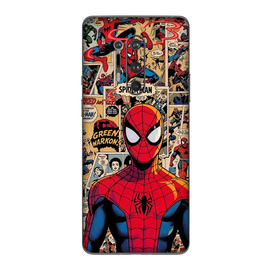 Vintage Comic Panel Spider Man Mobile Skin For OnePlus 8 Pro