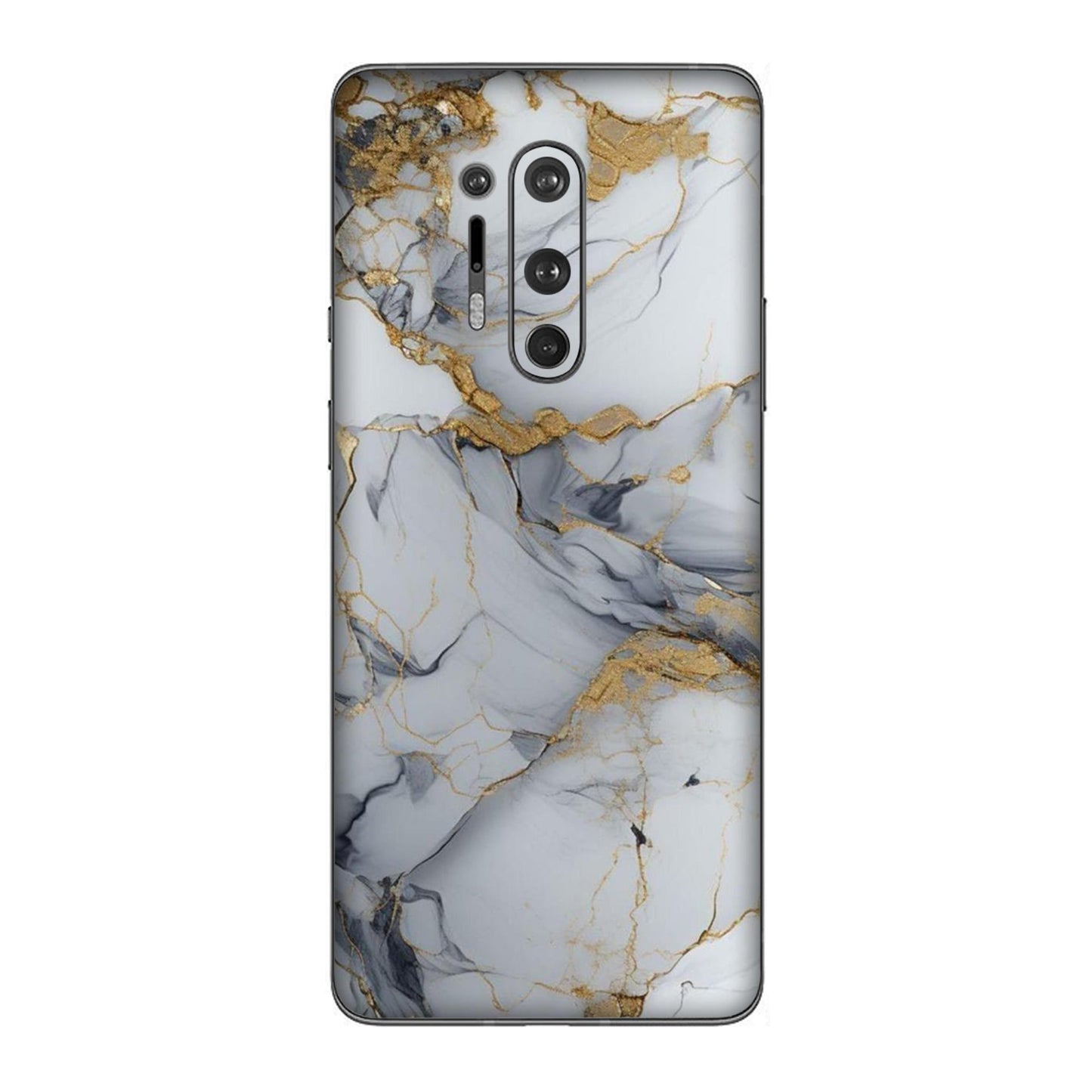 White Gold Luxury Marble Mobile Skin For OnePlus 8 Pro