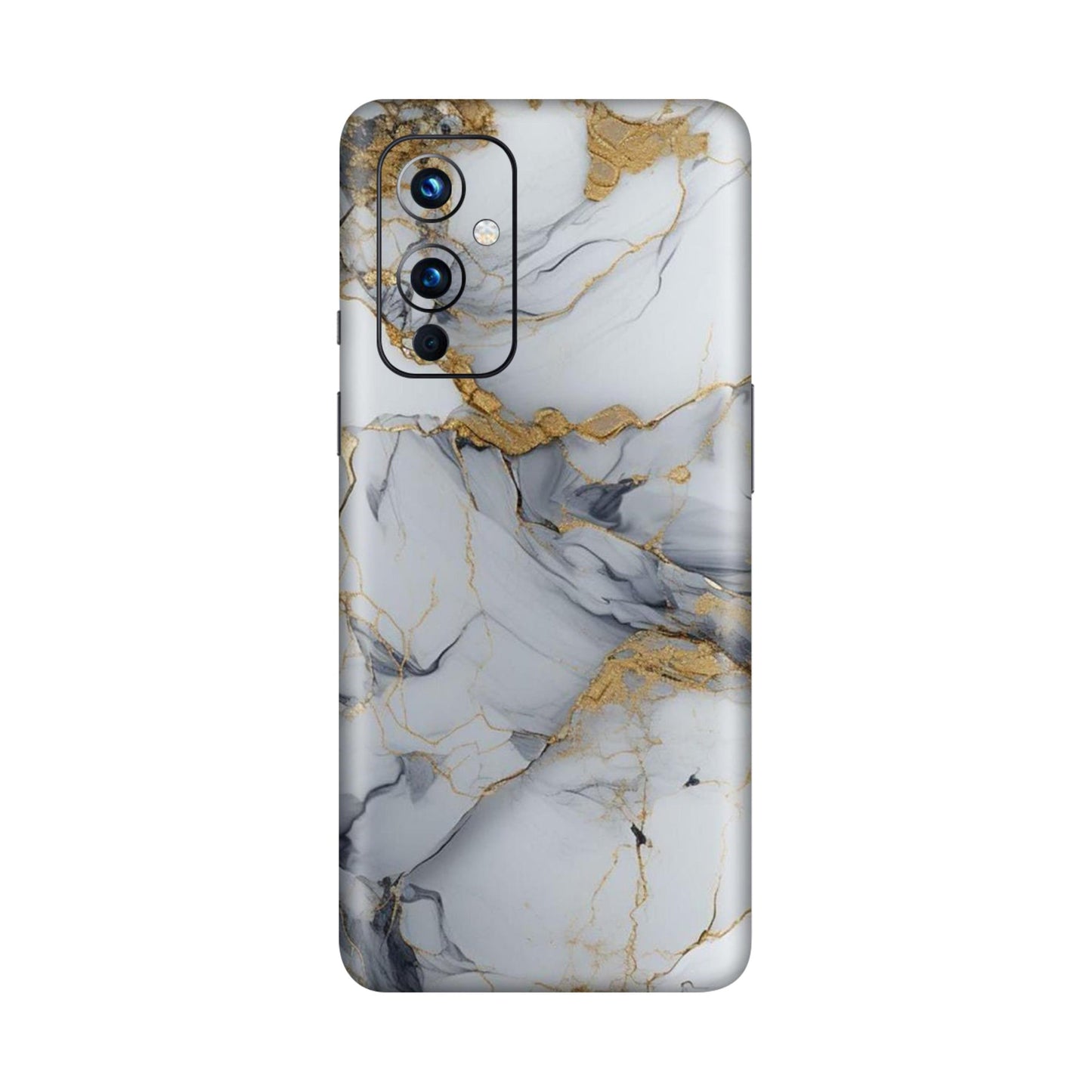 White Gold Luxury Marble Mobile Skin For OnePlus 9