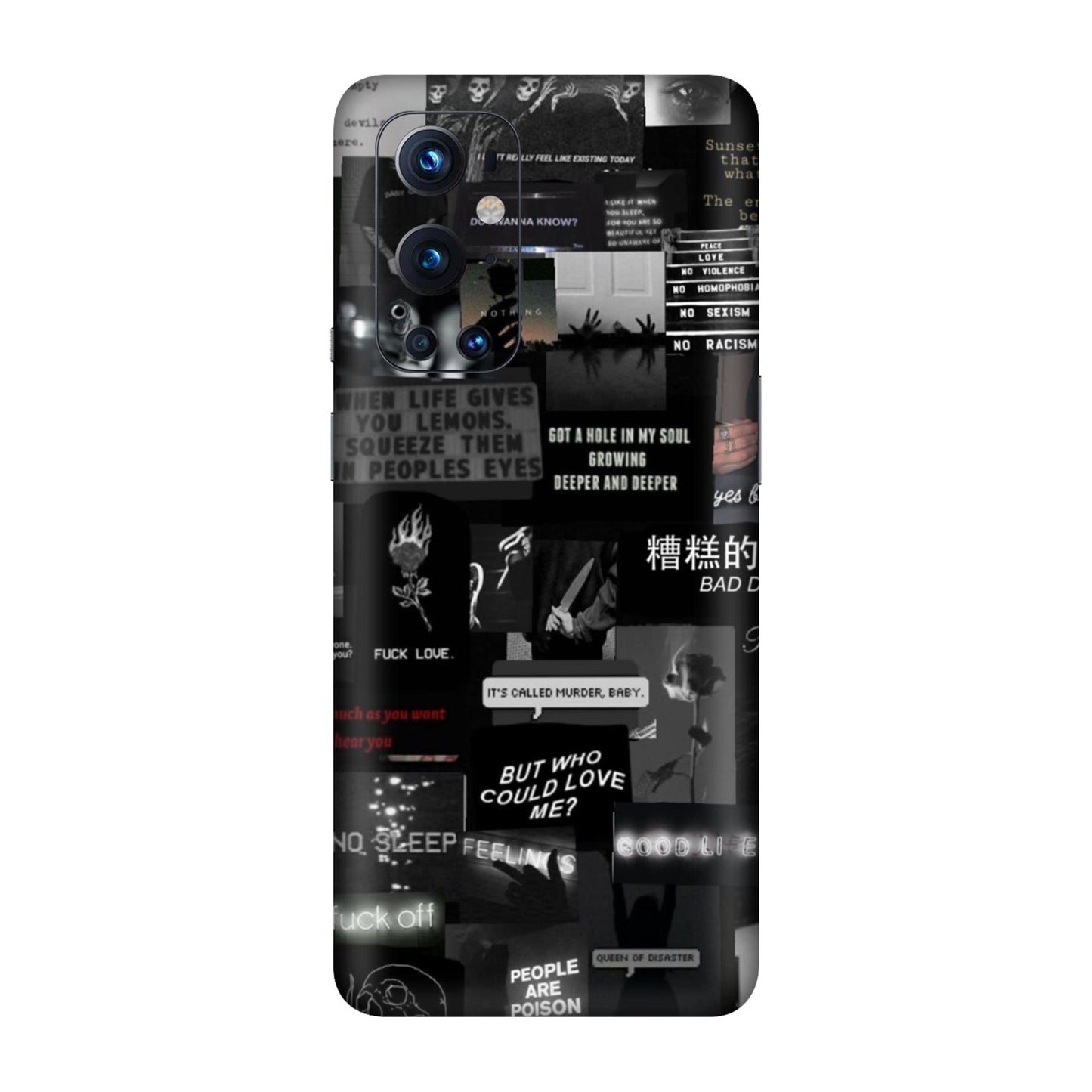 Bad Day Dark Collage Mobile Skin For OnePlus 9 Pro