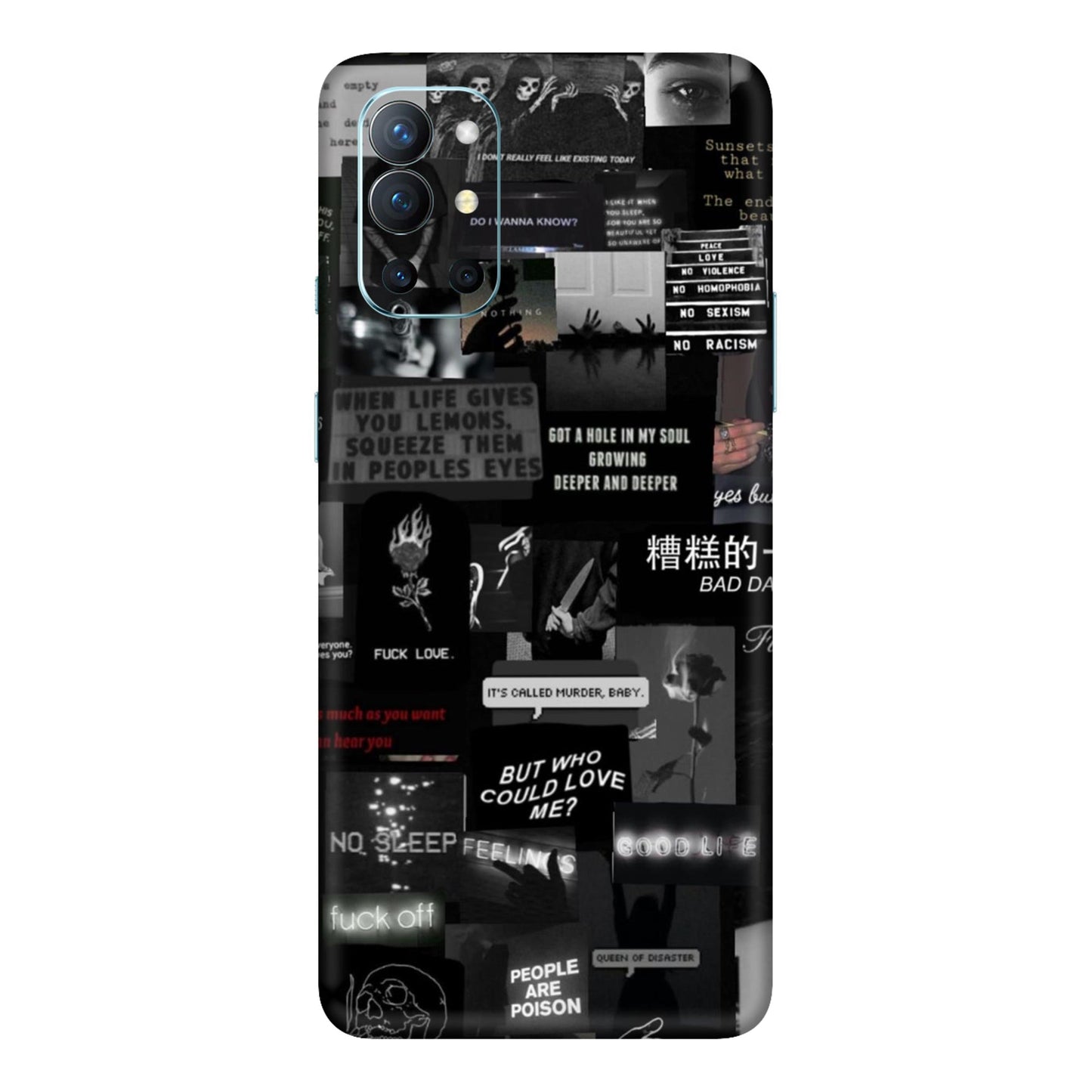 Bad Day Dark Collage Mobile Skin For OnePlus 9r