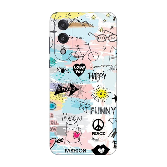 Cat Doodles Pastel Mobile Skin For OnePlus Nord 5