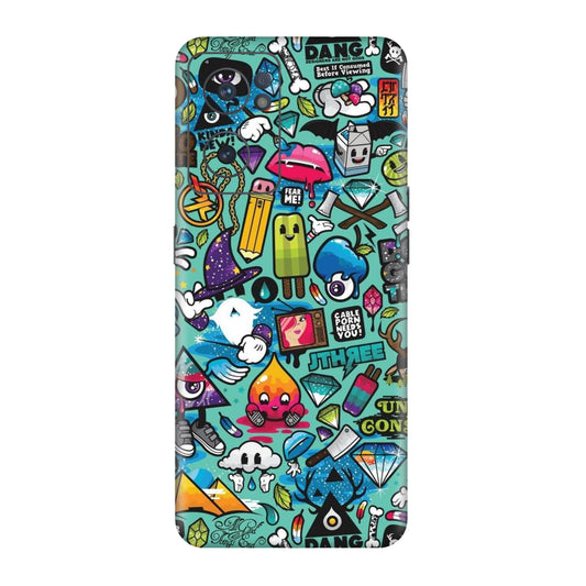 Graffiti Chaos Sticker Bomb Mobile Skin For OnePlus Nord Ce 2