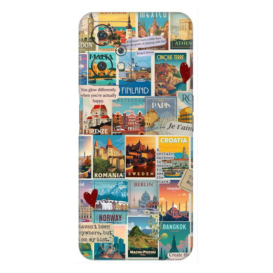 Vintage Travel Sticker Bomb Mobile Skin For OnePlus Nord Ce 2 Lite