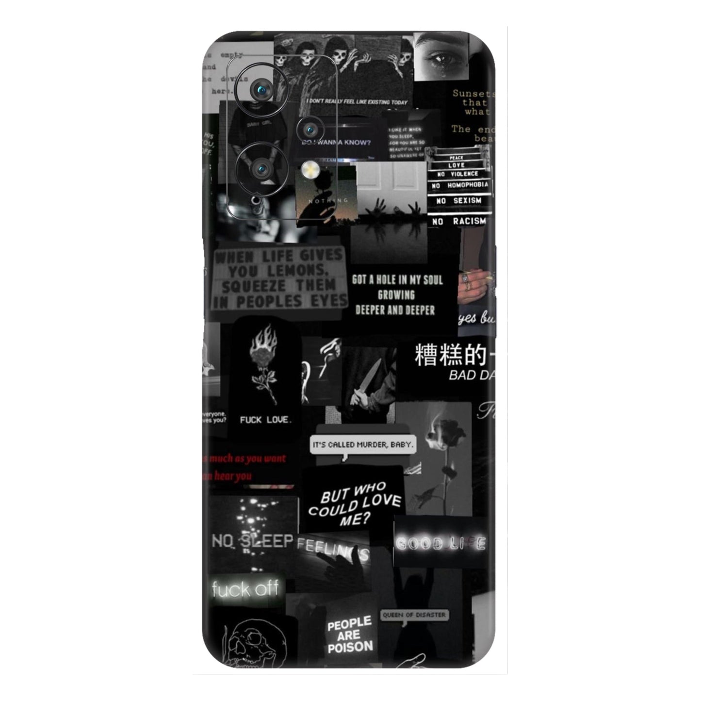 Bad Day Dark Collage Mobile Skin For OnePlus Nord Ce 2 Lite
