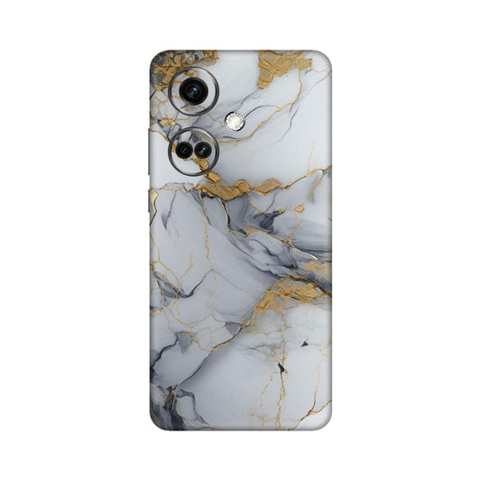 White Gold Luxury Marble Mobile Skin For OnePlus Nord Ce 3