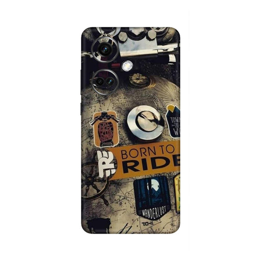 Born to Ride World Map Mobile Skin For OnePlus Nord Ce 3