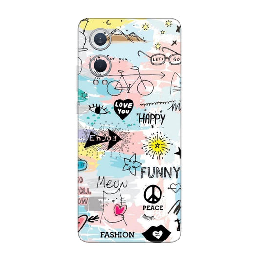 Cat Doodles Pastel Mobile Skin For OnePlus Nord Ce 4 Lite