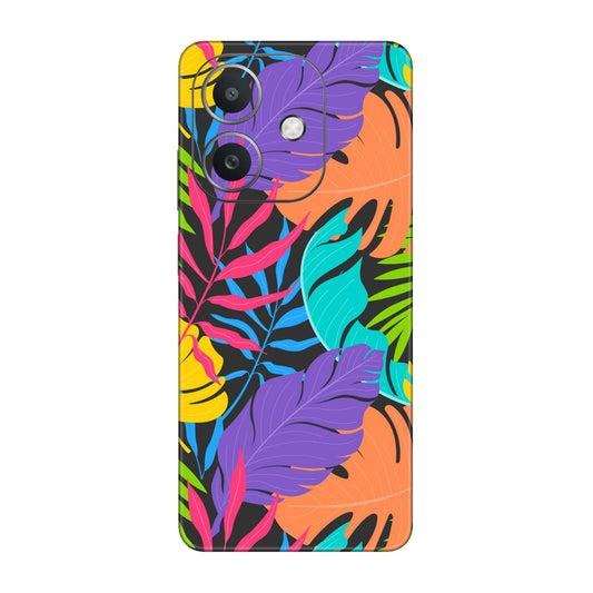 Neon Jungle Leaves Mobile Skin For Oppo A3x 5G
