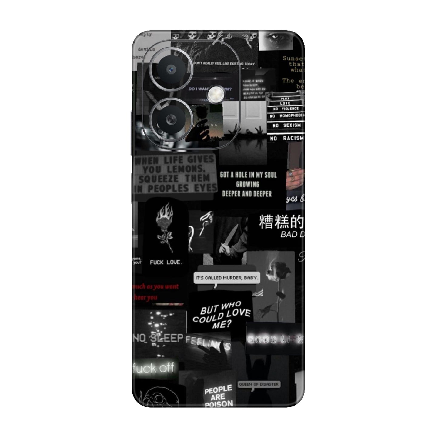 Bad Day Dark Collage Mobile Skin For Oppo A3x 5G