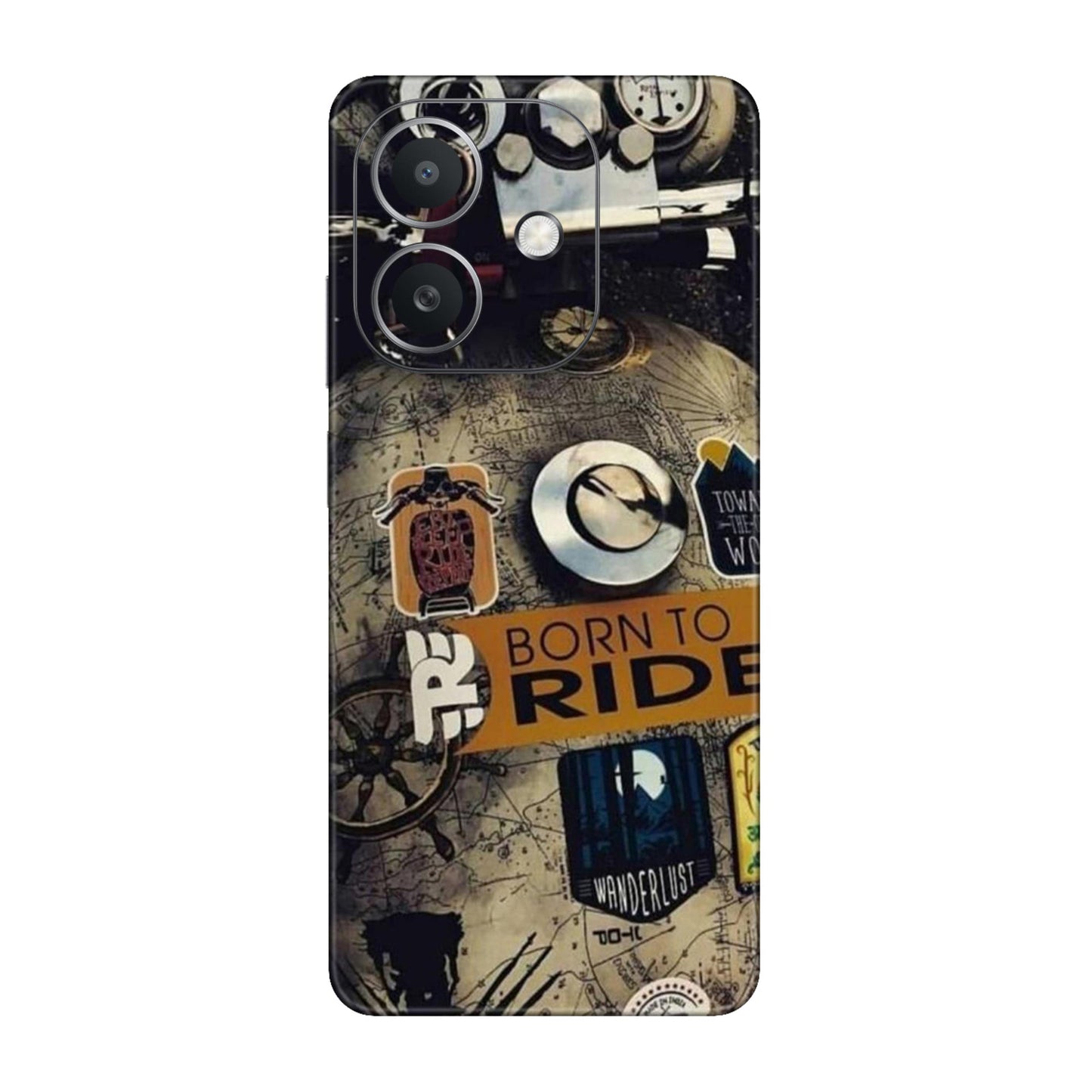 Born to Ride World Map Mobile Skin For Oppo A3x 5G