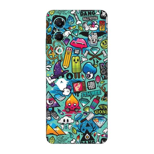 Graffiti Chaos Sticker Bomb Mobile Skin For Oppo A5 5G