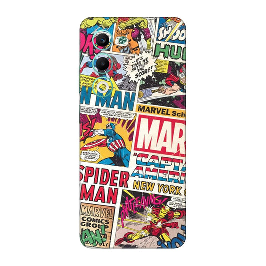 Vintage Marvel Comic Bomb Mobile Skin For Oppo A5 5G