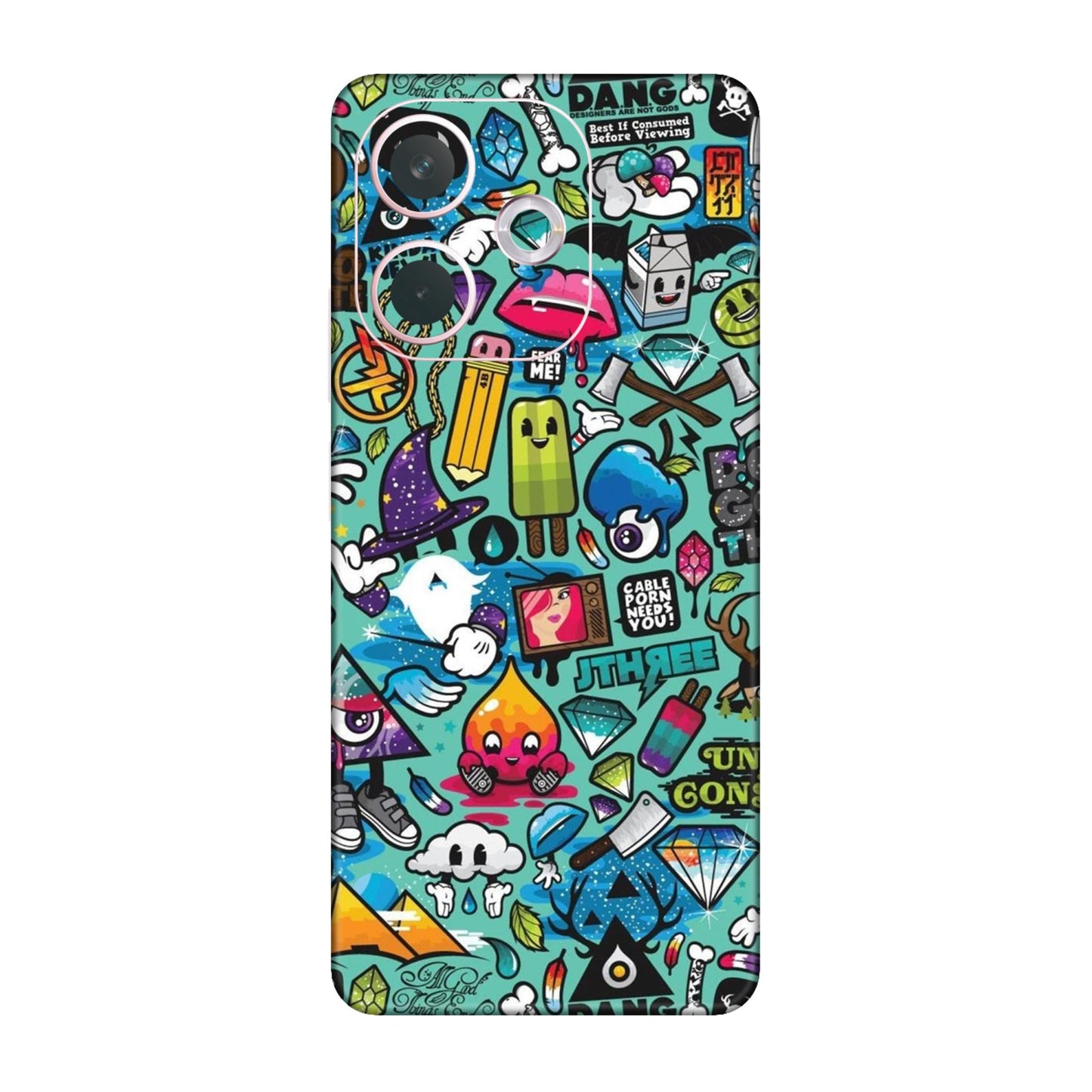 Graffiti Chaos Sticker Bomb Mobile Skin For Oppo A5 Pro 5G