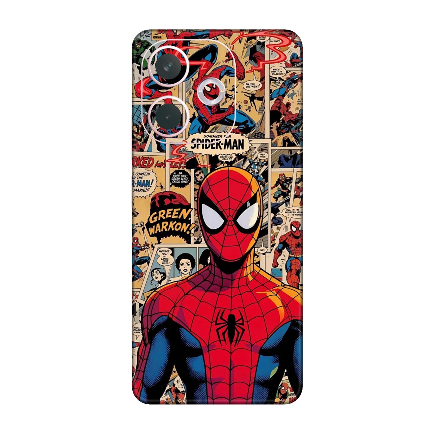 Vintage Comic Panel Spider Man Mobile Skin For Oppo A5 Pro 5G