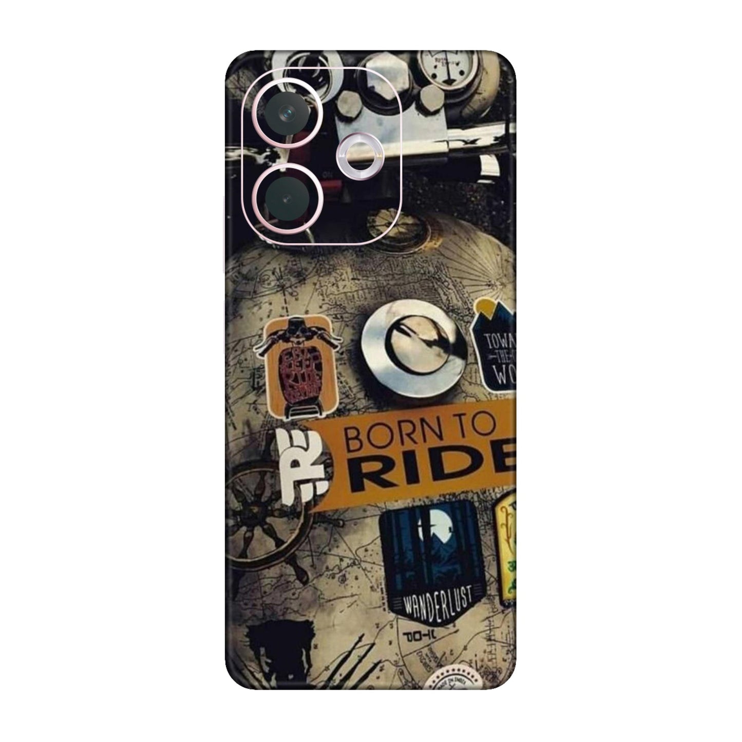 Born to Ride World Map Mobile Skin For Oppo A5 Pro 5G
