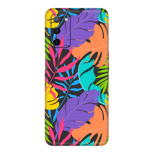 Neon Jungle Leaves Mobile Skin For Oppo A53s 5G