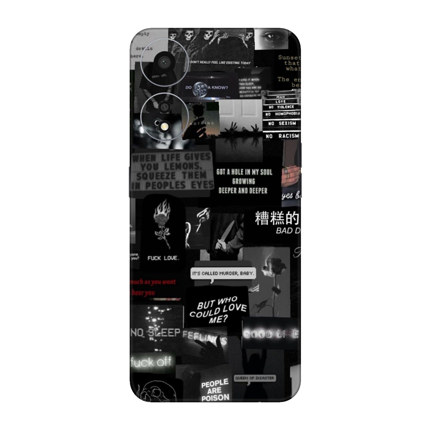 Bad Day Dark Collage Mobile Skin For Oppo A59 5G