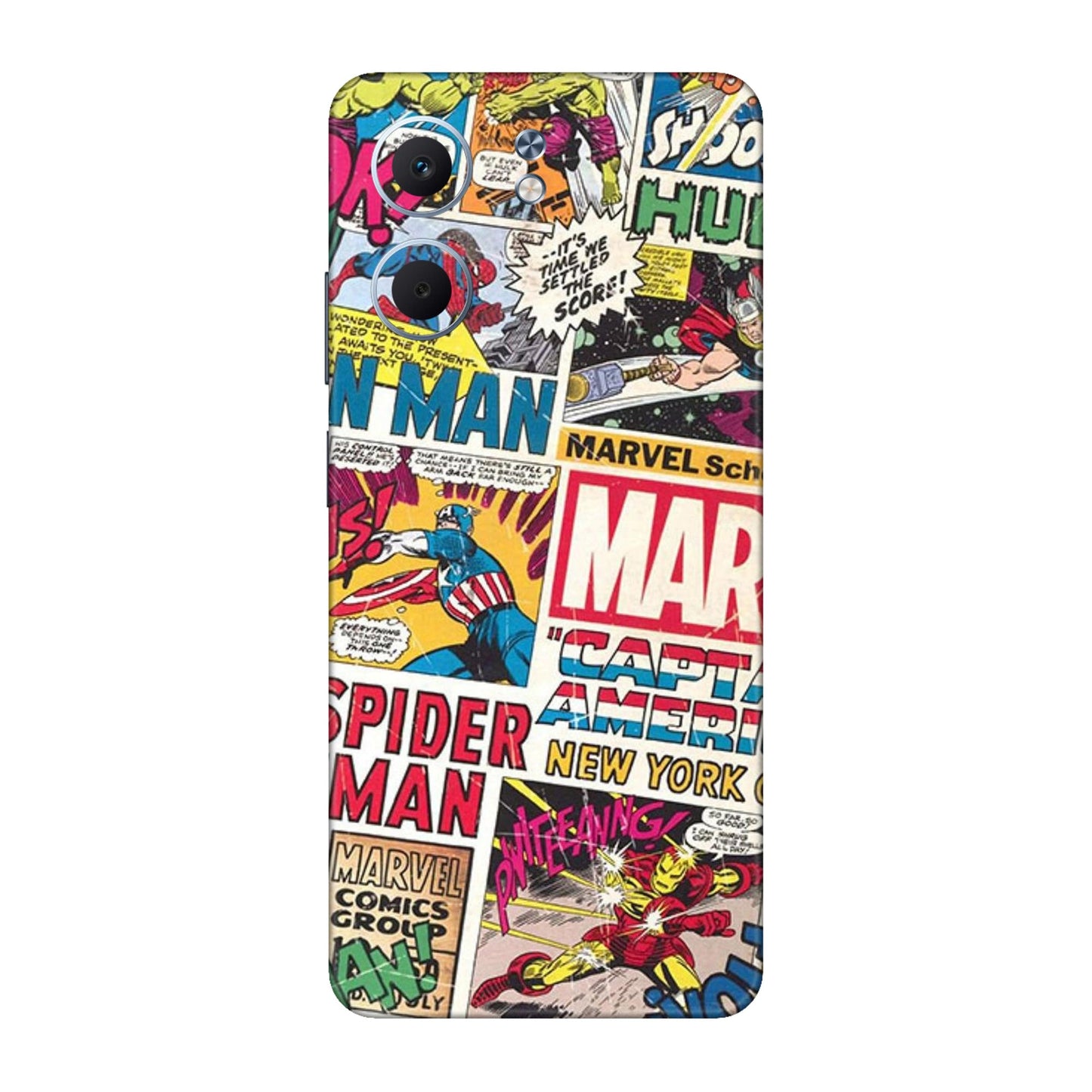 Vintage Marvel Comic Bomb Mobile Skin For Oppo A5x 5G