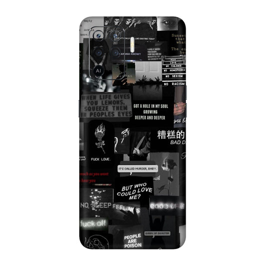 Bad Day Dark Collage Mobile Skin For Oppo F19 Pro