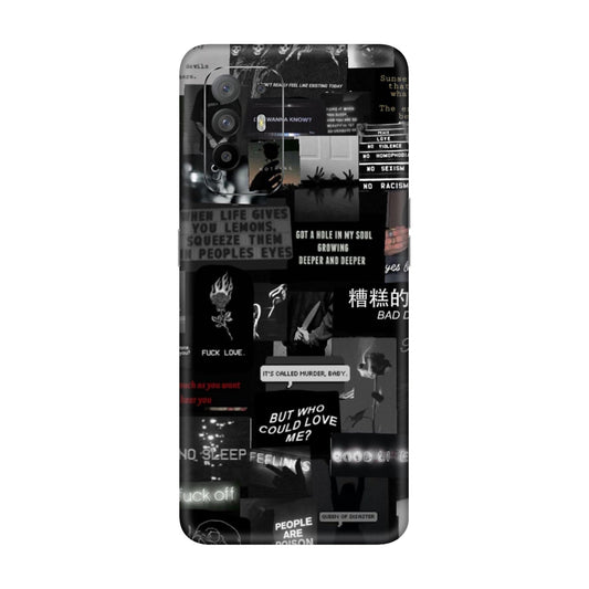 Bad Day Dark Collage Mobile Skin For Oppo F19 Pro Plus