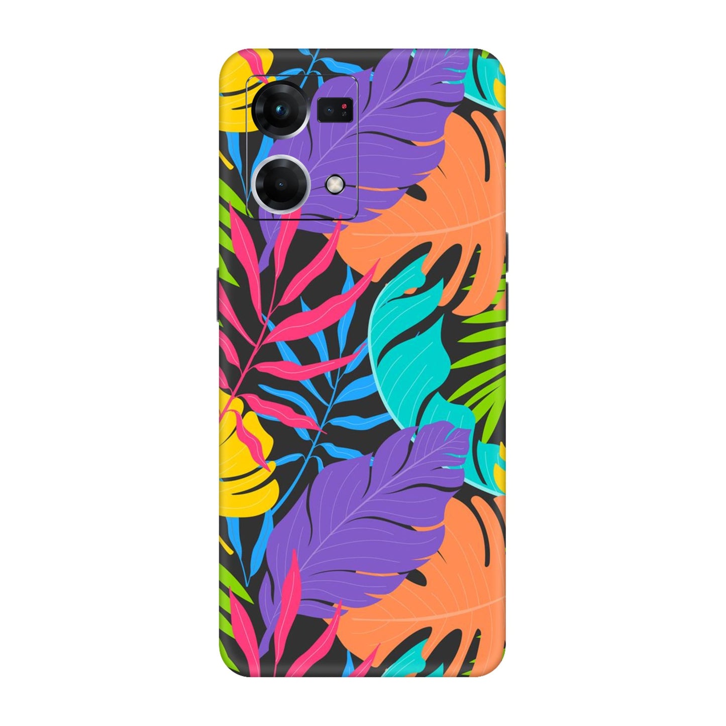 Neon Jungle Leaves Mobile Skin For Oppo F21s Pro
