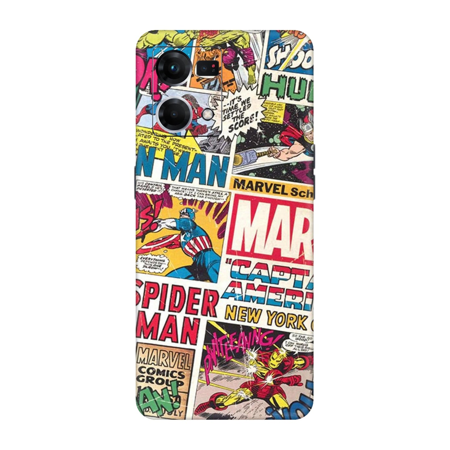 Vintage Marvel Comic Bomb Mobile Skin For Oppo F21s Pro