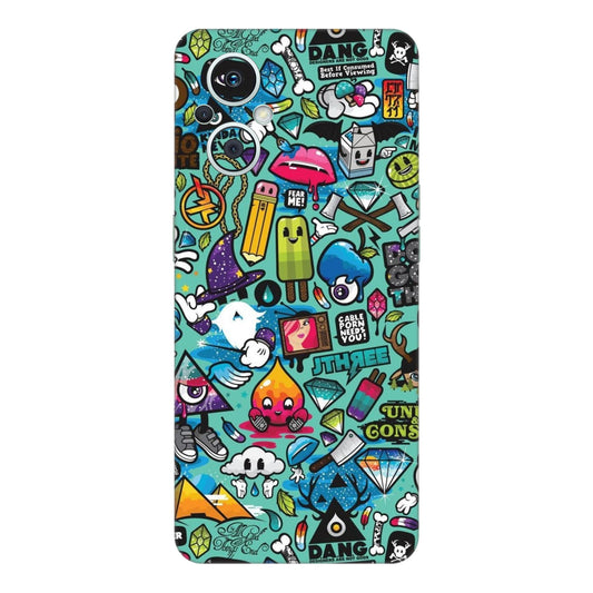 Graffiti Chaos Sticker Bomb Mobile Skin For Oppo F21s Pro 5G