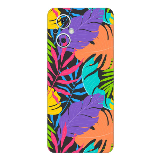 Neon Jungle Leaves Mobile Skin For Oppo F21s Pro 5G