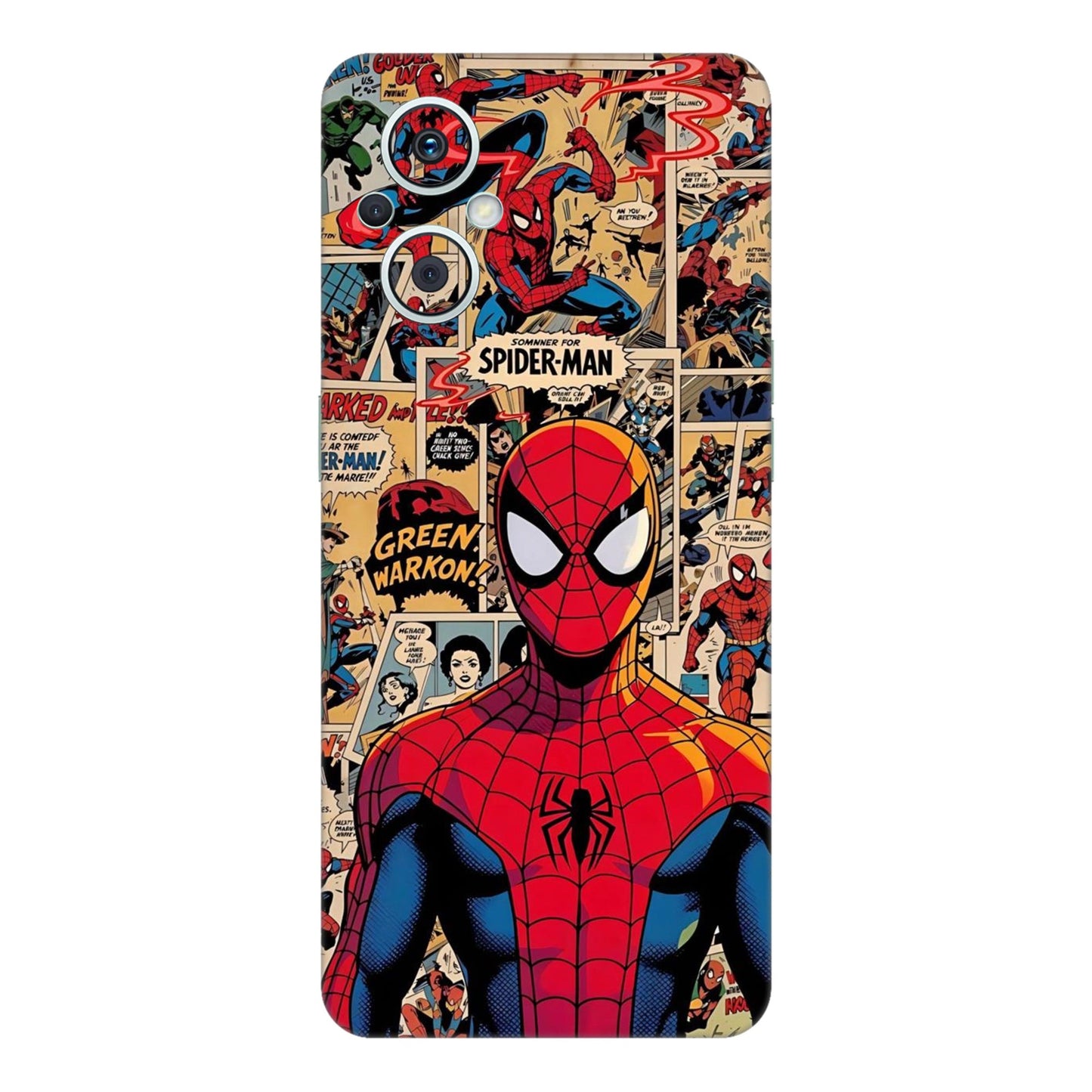 Vintage Comic Panel Spider Man Mobile Skin For Oppo F21s Pro 5G