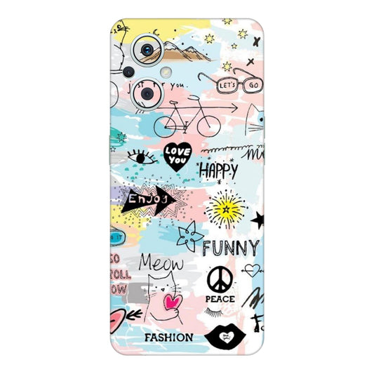 Cat Doodles Pastel Mobile Skin For Oppo F21s Pro 5G
