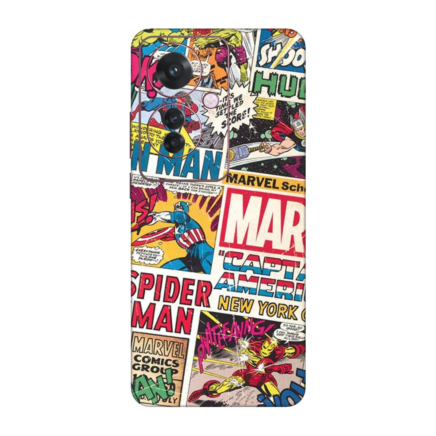 Vintage Marvel Comic Bomb Mobile Skin For Oppo F25 Pro 5G