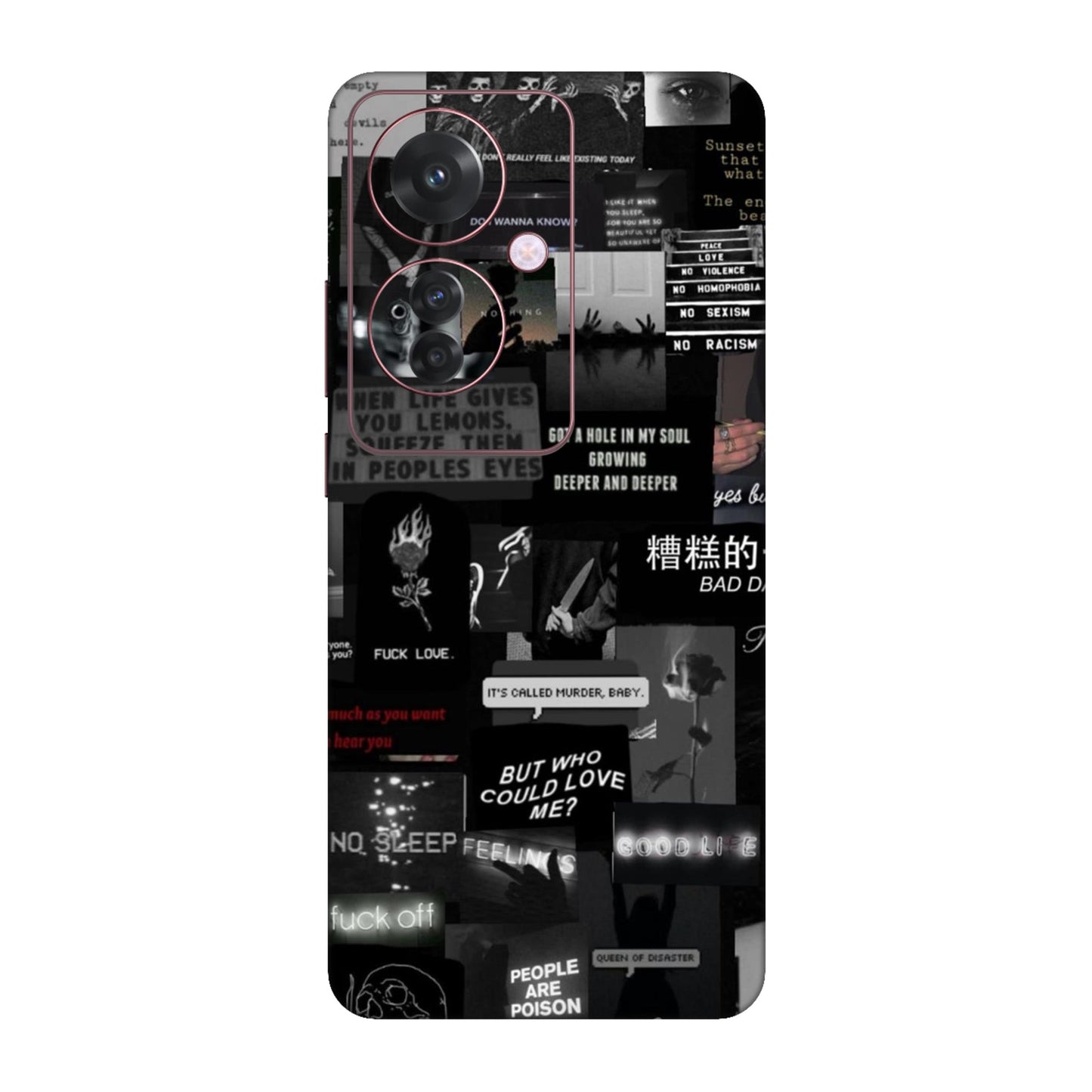 Bad Day Dark Collage Mobile Skin For Oppo F25 Pro 5G