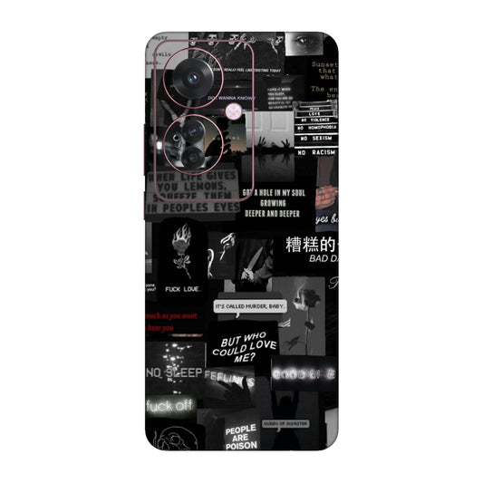 Bad Day Dark Collage Mobile Skin For Oppo F25 Pro 5G