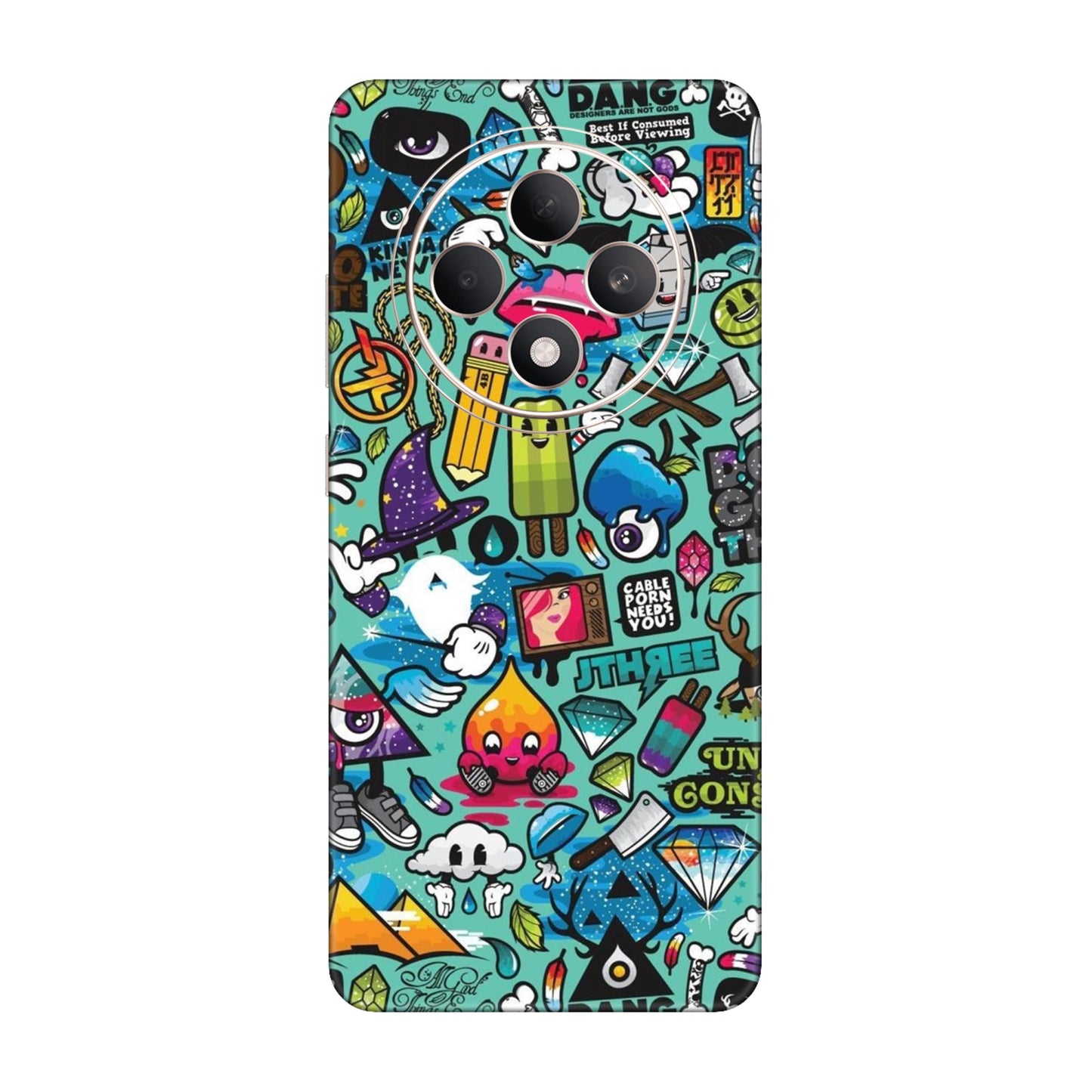 Graffiti Chaos Sticker Bomb Mobile Skin For Oppo F27 5G