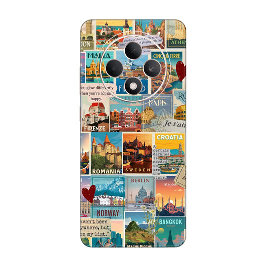 Vintage Travel Sticker Bomb Mobile Skin For Oppo F27 5G