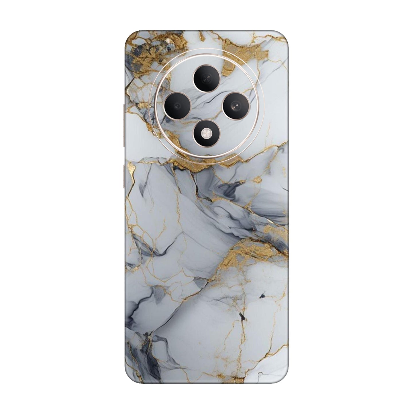 White Gold Luxury Marble Mobile Skin For Oppo F27 5G