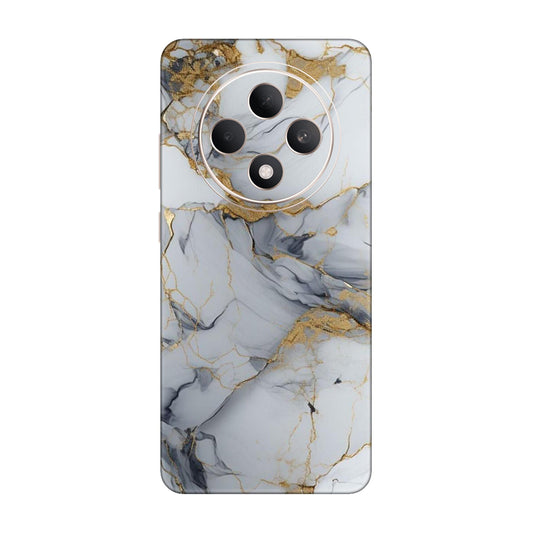 White Gold Luxury Marble Mobile Skin For Oppo F27 5G