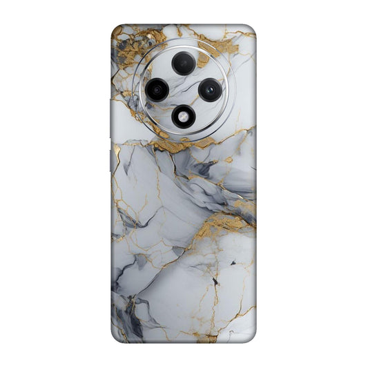 White Gold Luxury Marble Mobile Skin For Oppo F27 Pro Plus 5G