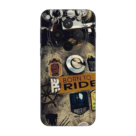Born to Ride World Map Mobile Skin For Oppo Find X8 5G