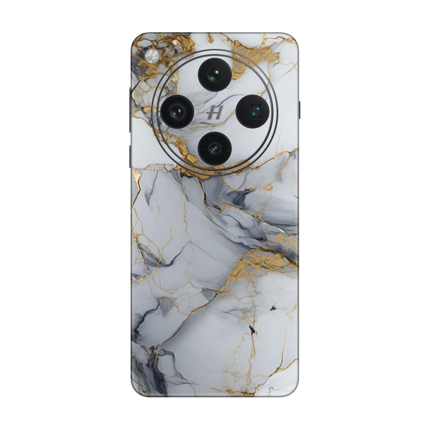 White Gold Luxury Marble Mobile Skin For Oppo Find X8 Pro 5G