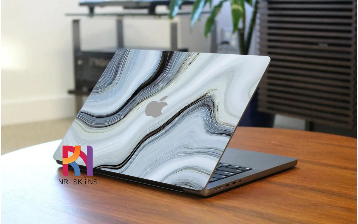 White Marble Laptop 6D Skin - SkinUp